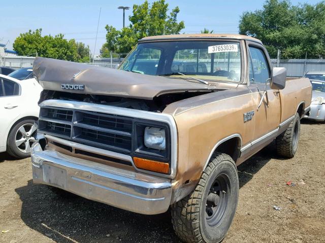 1B7KW2412GS116062 - 1986 DODGE W-SERIES W TAN photo 2