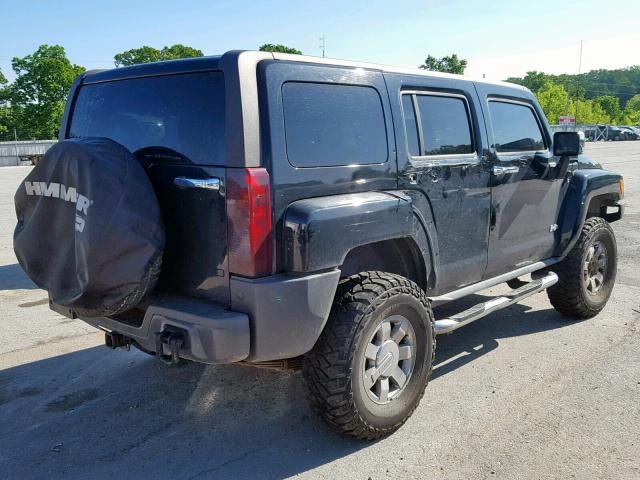 5GTDN13E378137261 - 2007 HUMMER H3 BLACK photo 4