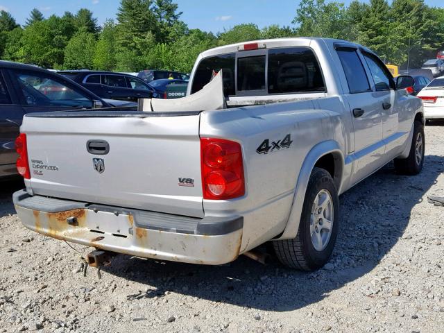 1D7HW48N17S108155 - 2007 DODGE DAKOTA QUA SILVER photo 4