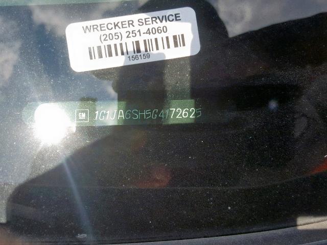 1G1JA6SH5G4172625 - 2016 CHEVROLET SONIC LS WHITE photo 10