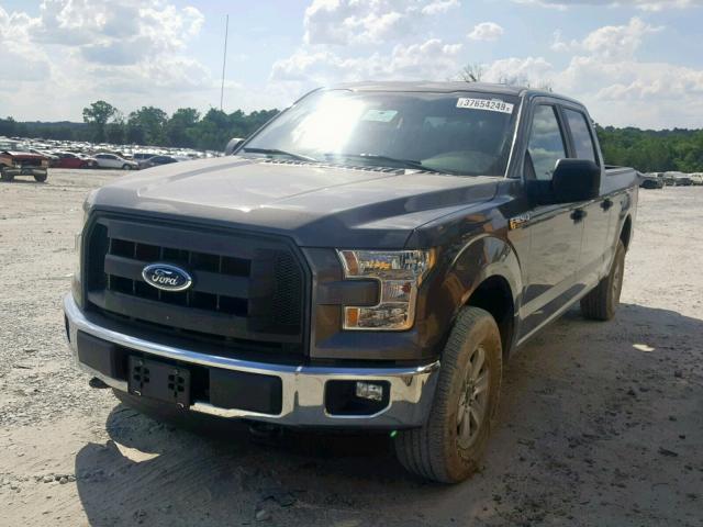 1FTFW1EF6GKD92279 - 2016 FORD F150 SUPER GRAY photo 2