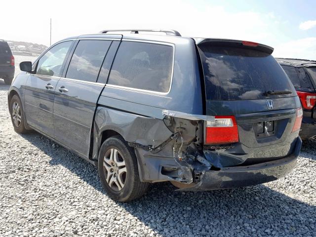 5FNRL38636B427952 - 2006 HONDA ODYSSEY EX GRAY photo 3