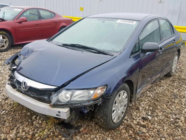 19XFA16389E027191 - 2009 HONDA CIVIC VP BLUE photo 2