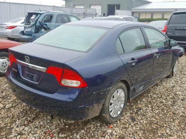 19XFA16389E027191 - 2009 HONDA CIVIC VP BLUE photo 4