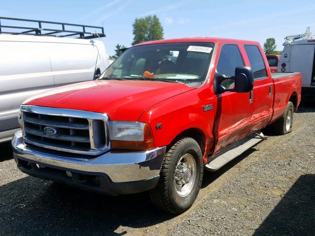 1FTSW30S71EA74434 - 2001 FORD F350 SRW S RED photo 2