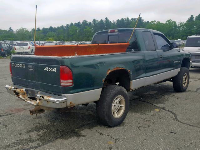 1B7GG22X1WS605268 - 1998 DODGE DAKOTA GREEN photo 4