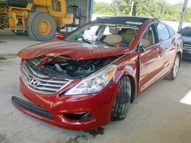 KMHFH4JGXEA412896 - 2014 HYUNDAI AZERA GLS RED photo 2