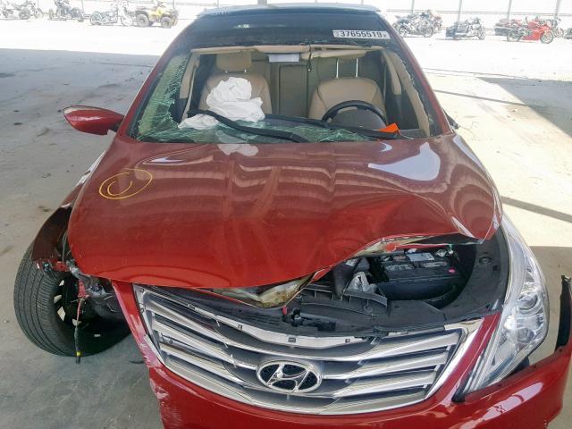 KMHFH4JGXEA412896 - 2014 HYUNDAI AZERA GLS RED photo 9