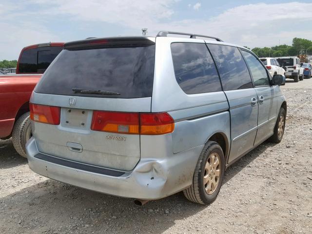 5FNRL18924B102771 - 2004 HONDA ODYSSEY EX BLUE photo 4