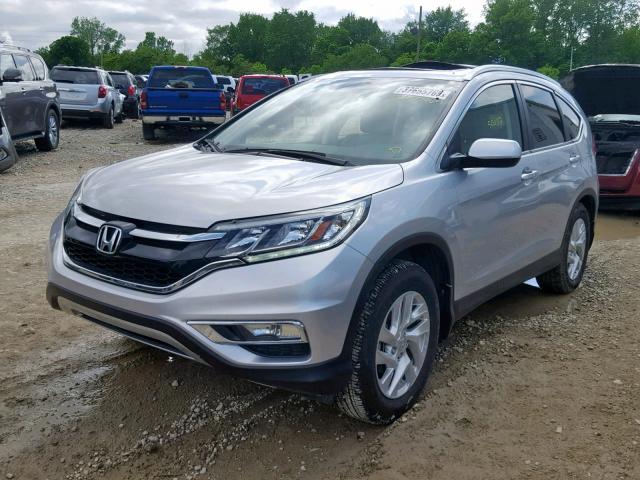 5J6RM4H76FL028939 - 2015 HONDA CR-V EXL SILVER photo 2