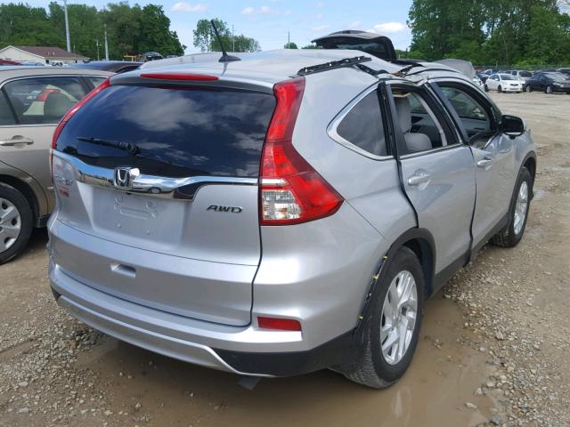 5J6RM4H76FL028939 - 2015 HONDA CR-V EXL SILVER photo 4