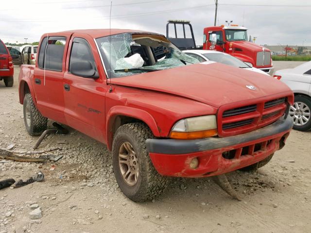 1B7GG2AN21S205275 - 2001 DODGE DAKOTA QUA RED photo 1