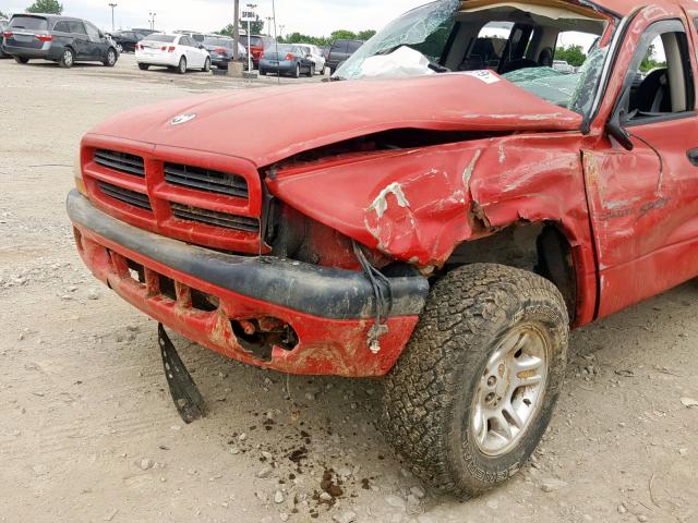 1B7GG2AN21S205275 - 2001 DODGE DAKOTA QUA RED photo 10