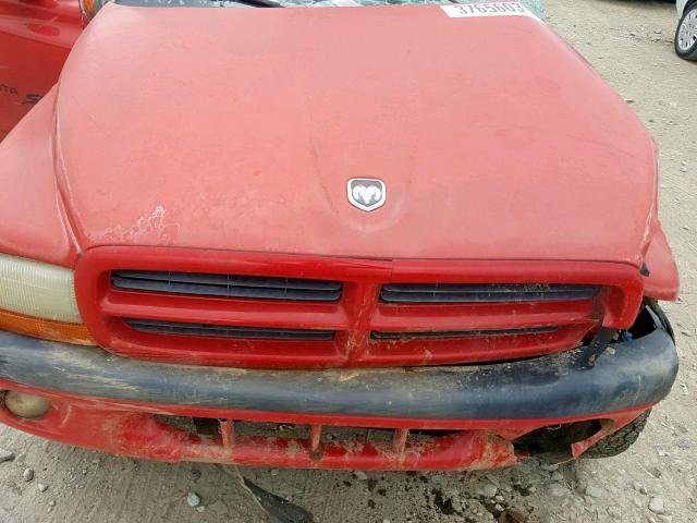 1B7GG2AN21S205275 - 2001 DODGE DAKOTA QUA RED photo 7