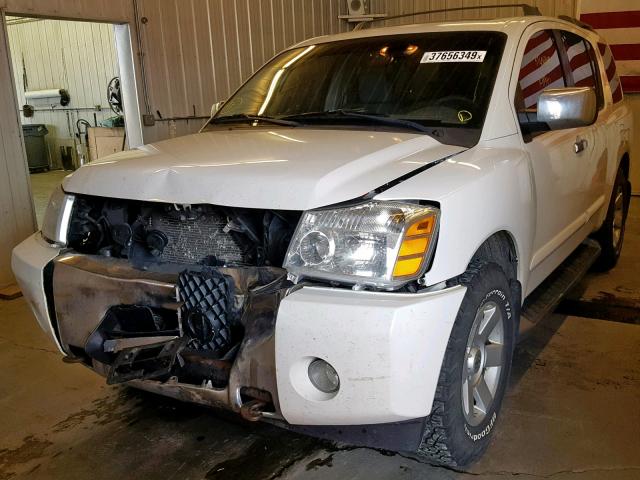 5N1AA08B94N741405 - 2004 NISSAN ARMADA SE WHITE photo 2