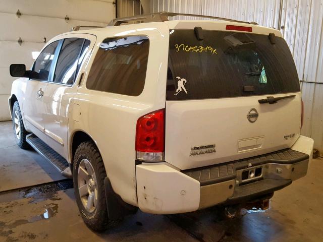 5N1AA08B94N741405 - 2004 NISSAN ARMADA SE WHITE photo 3