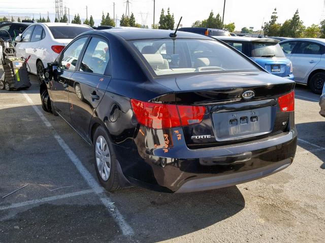 KNAFU4A24D5657721 - 2013 KIA FORTE EX BLACK photo 3