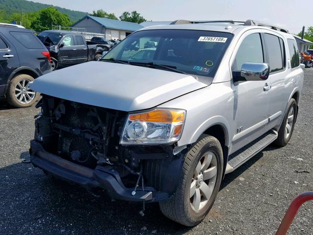 5N1AA08C88N626809 - 2008 NISSAN ARMADA SE SILVER photo 2