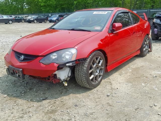 JH4DC53034S008197 - 2004 ACURA RSX TYPE-S RED photo 2