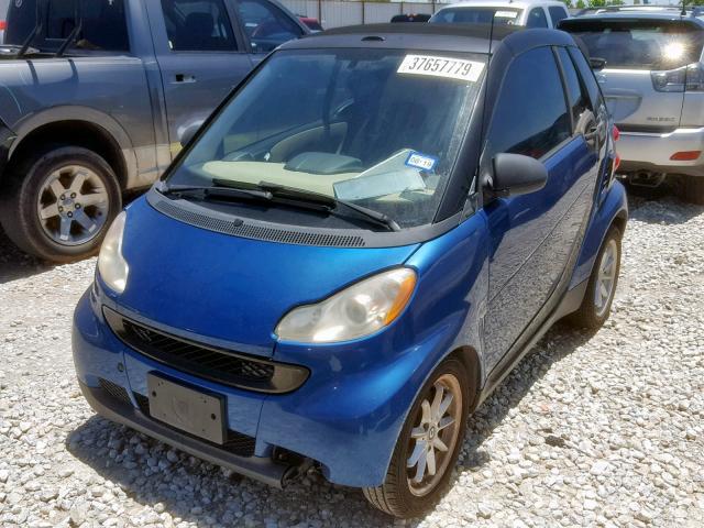 WMEEK31X28K140680 - 2008 SMART FORTWO PAS BLUE photo 2