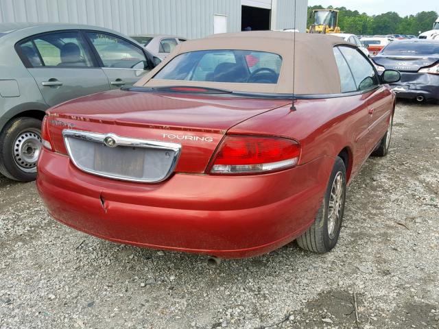 1C3EL55R86N257702 - 2006 CHRYSLER SEBRING TO RED photo 4