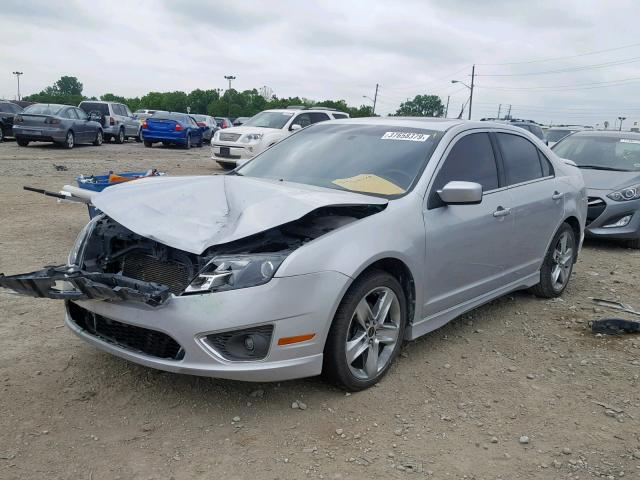 3FAHP0KC2AR348444 - 2010 FORD FUSION SPO SILVER photo 2