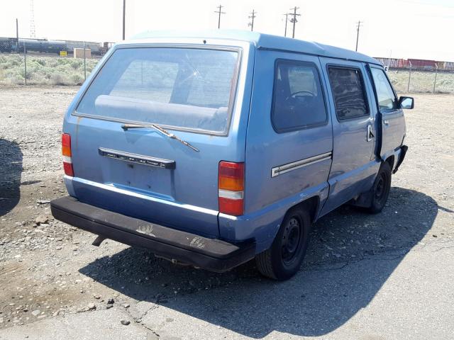 JT4YR28V0J5066623 - 1988 TOYOTA VAN WAGON BLUE photo 4