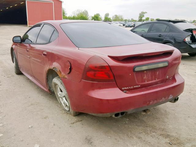 2G2WP522641338826 - 2004 PONTIAC GRAND PRIX RED photo 3