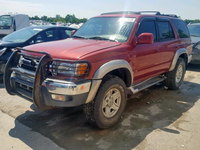 JT3HN86R010336648 - 2001 TOYOTA 4RUNNER SR MAROON photo 2