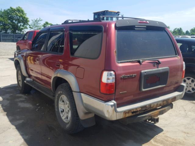 JT3HN86R010336648 - 2001 TOYOTA 4RUNNER SR MAROON photo 3