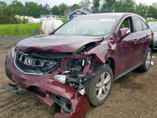 5J8TB4H51FL024069 - 2015 ACURA RDX TECHNO MAROON photo 2