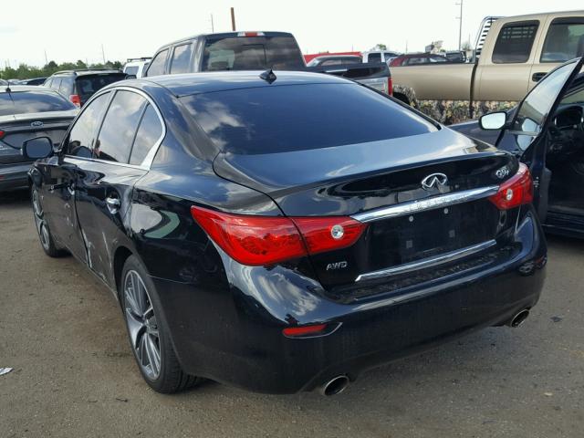 JN1BV7AR9EM692116 - 2014 INFINITI Q50 BASE BLACK photo 3