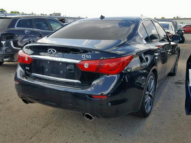 JN1BV7AR9EM692116 - 2014 INFINITI Q50 BASE BLACK photo 4