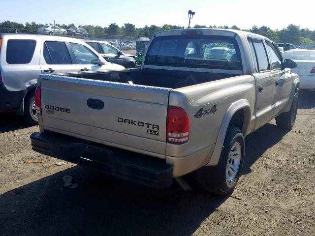 1D7HG48N73S324051 - 2003 DODGE DAKOTA QUA TAN photo 4