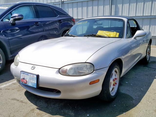 JM1NB3538X0122457 - 1999 MAZDA MX-5 MIATA SILVER photo 2