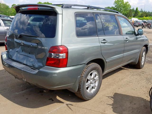 JTEGP21A870138341 - 2007 TOYOTA HIGHLANDER GREEN photo 4