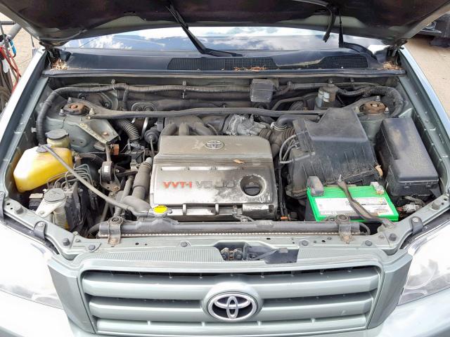 JTEGP21A870138341 - 2007 TOYOTA HIGHLANDER GREEN photo 7