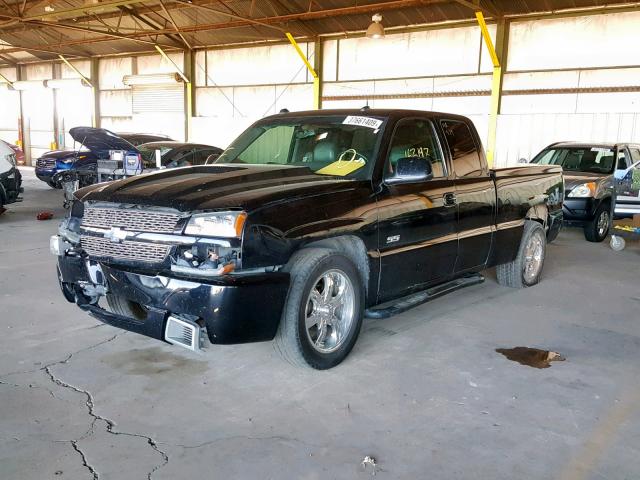 2GCEK19N141150116 - 2004 CHEVROLET SILVERADO BLACK photo 2