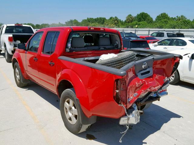 1N6AD07W27C446241 - 2007 NISSAN FRONTIER C RED photo 3