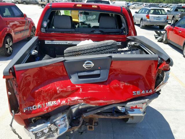 1N6AD07W27C446241 - 2007 NISSAN FRONTIER C RED photo 9