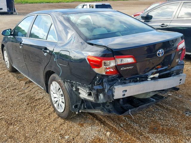 4T1BD1FK3EU138669 - 2014 TOYOTA CAMRY HYBR BLACK photo 3