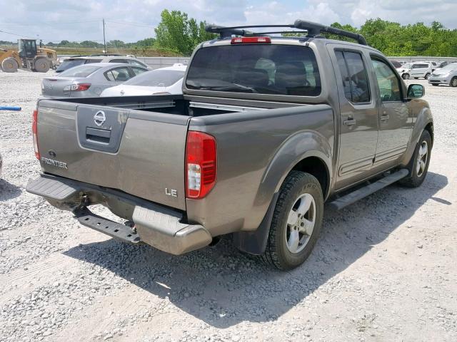 1N6AD07U35C414622 - 2005 NISSAN FRONTIER C BLUE photo 4