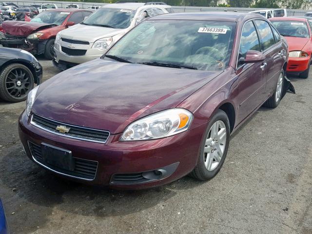 2G1WU58R279172828 - 2007 CHEVROLET IMPALA LTZ BURGUNDY photo 2