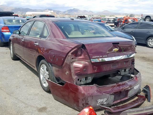 2G1WU58R279172828 - 2007 CHEVROLET IMPALA LTZ BURGUNDY photo 3