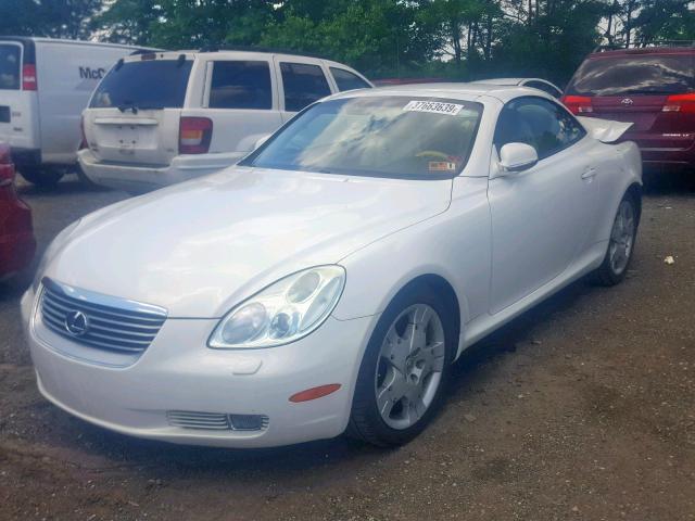 JTHFN48Y050066342 - 2005 LEXUS SC 430 WHITE photo 2