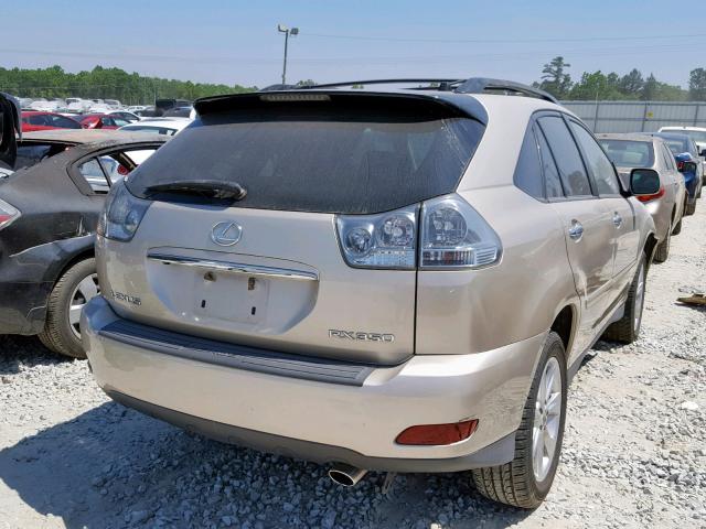 2T2GK31U98C040294 - 2008 LEXUS RX 350 GOLD photo 4