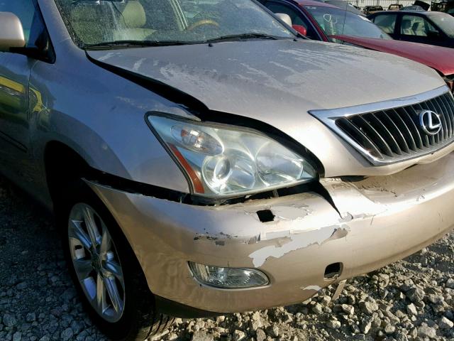 2T2GK31U98C040294 - 2008 LEXUS RX 350 GOLD photo 9