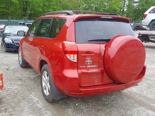 JTMBK31V575025522 - 2007 TOYOTA RAV4 LIMIT RED photo 3