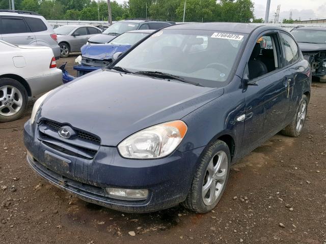 KMHCN36C48U080999 - 2008 HYUNDAI ACCENT SE BLUE photo 2