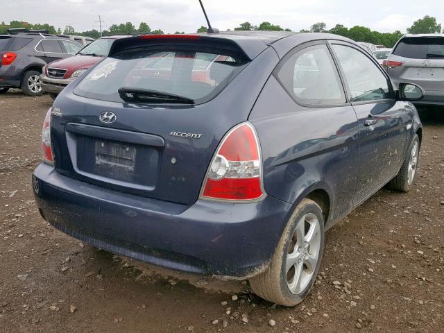 KMHCN36C48U080999 - 2008 HYUNDAI ACCENT SE BLUE photo 4